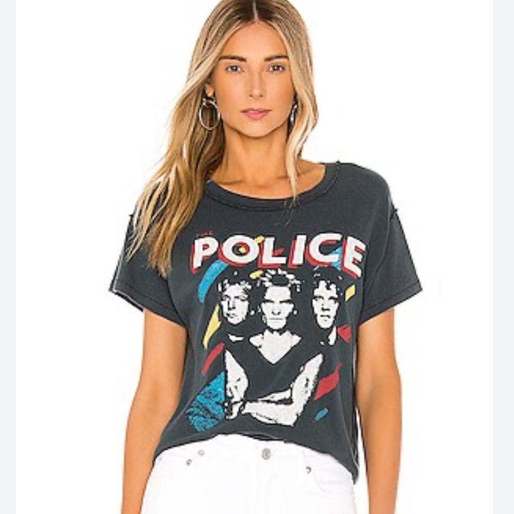 Daydreamer Black Graphic Crop Tee Short Sleeve Anthro